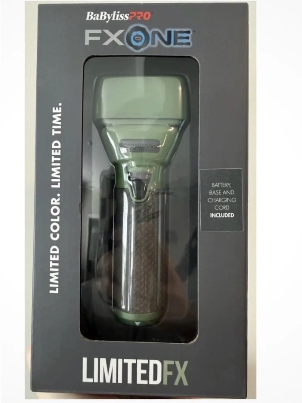 BaBylissPRO FXONE Electric Shaver – Olive Green and Black